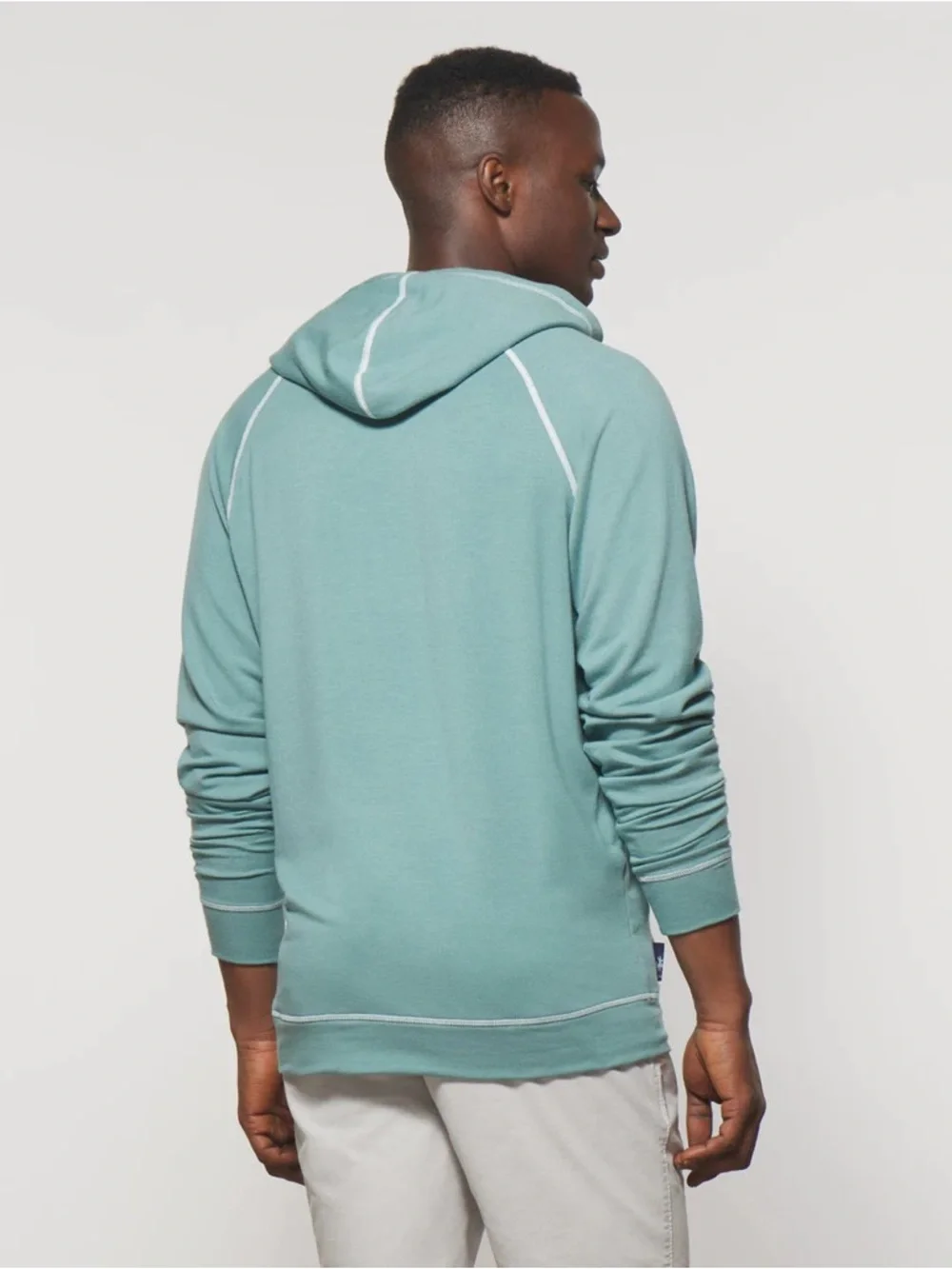 Johnnie-O BENDER MELANGE HOODIE PULLOVER - Green - Size Men’s Medium - Modal - Picture 11 of 13